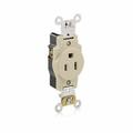 Leviton 15A Receptacle, Single, 5-15R, 125V, Ivory 5261-I